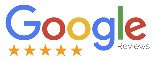 A google logo with three stars in front of it.